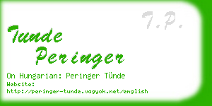 tunde peringer business card
